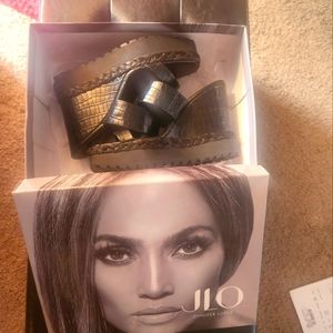 Jlo Black Wedges Size 9 1/2